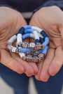 North Carolina Pave Polymer clay Bracelet