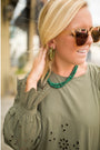 Malachite Hand Knotted Candy Crush Necklace