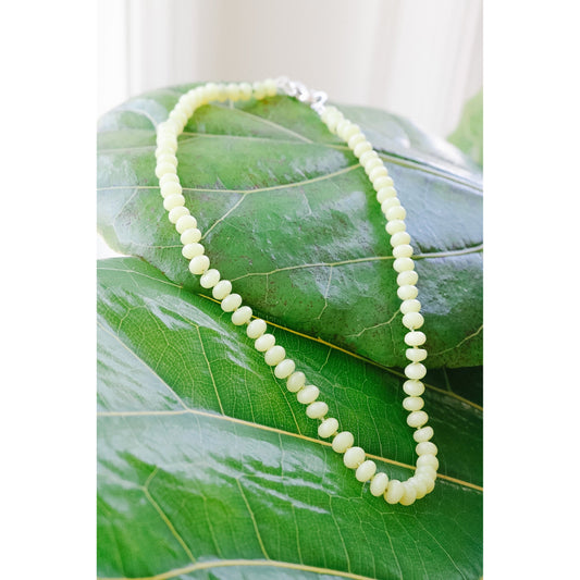 Lemon Jade Hand Knotted Candy Crush Necklace