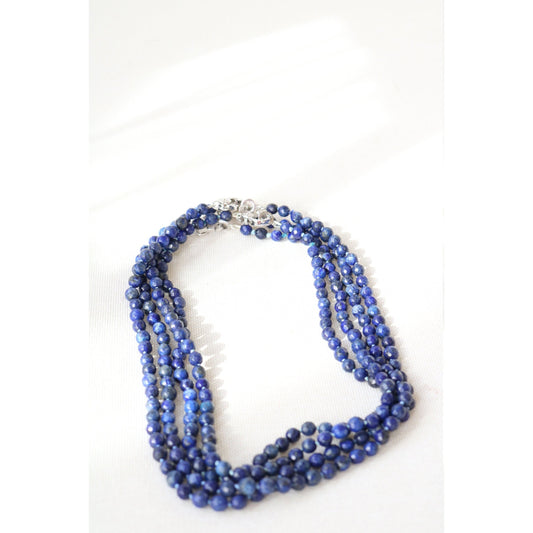 Lapis Lazuli Hand Knotted Candy Crush Necklace