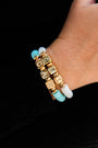 Carolina (CAR) Pave Polymer Clay Stretch Bracelet